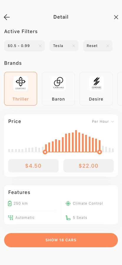 Rent a Car Mobile App UI Kit - Screenshot 3