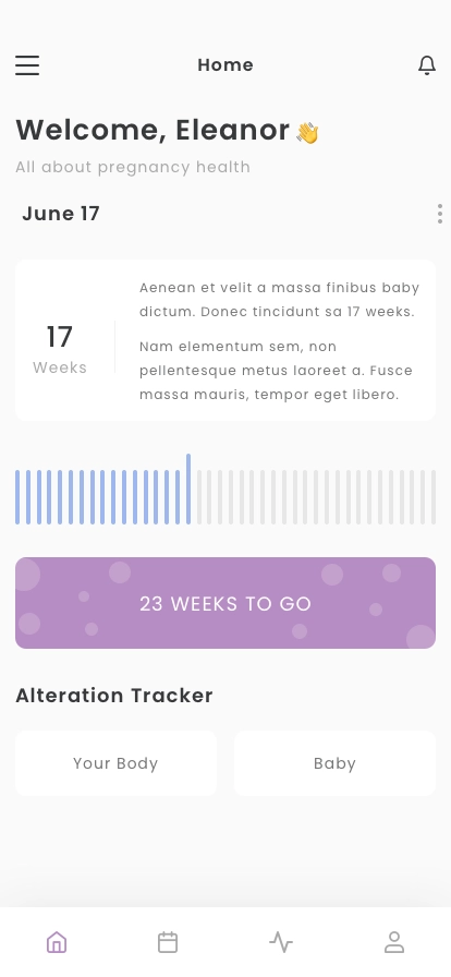 Pregnancy Medical Mobile App UI Kit - Screenshot 2