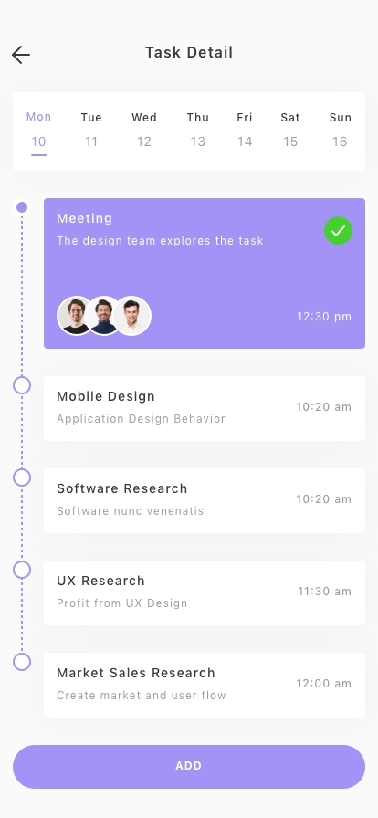 Task Management Mobile App UI Kit - Screenshot 2