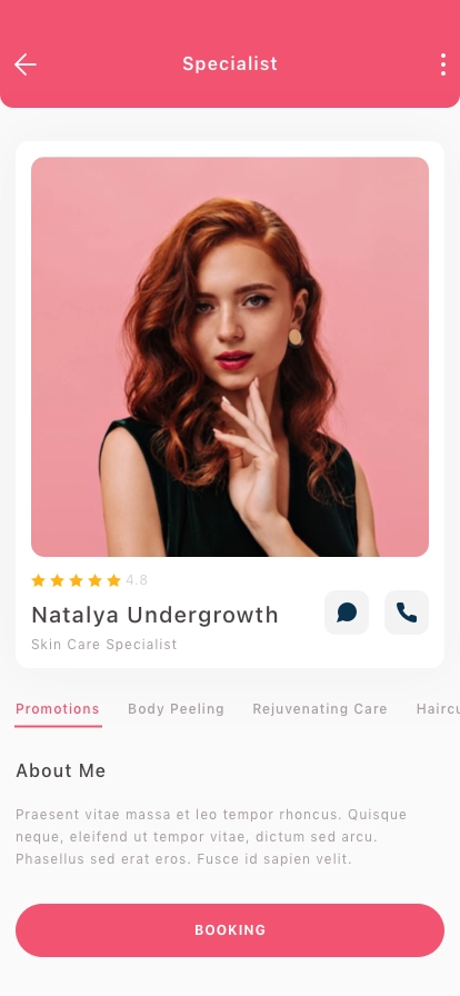 Beauty Salon Appointment Mobile App UI Kit - Screenshot 4