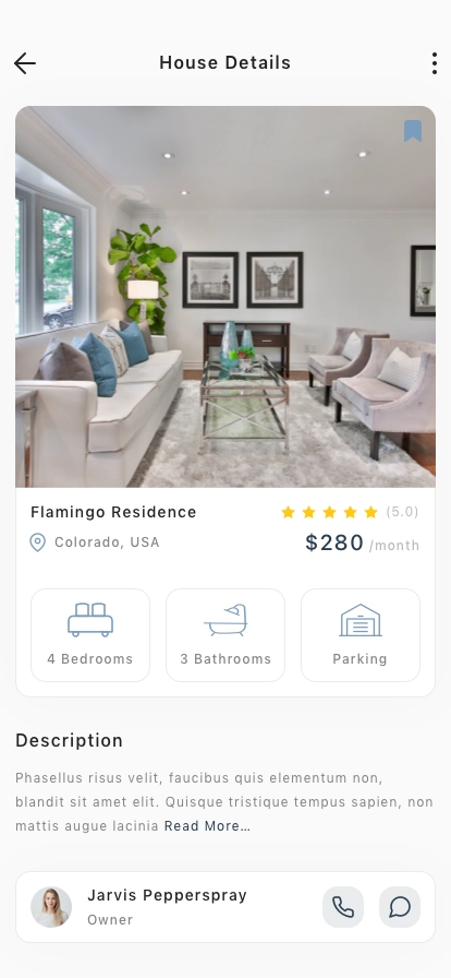 Real Estate Mobile App UI Kit - Screenshot 4