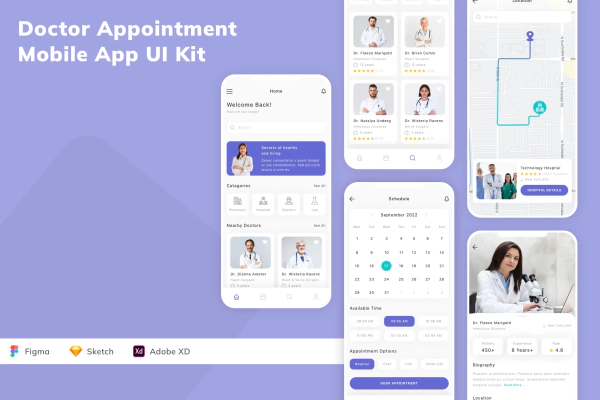 Doctor Appointment Mobile App UI Kit