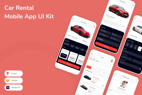 Car Rental Mobile App UI Kit