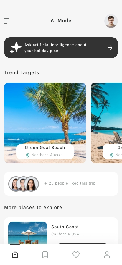 AI Travel Search Mobile App UI Kit - Screenshot 2