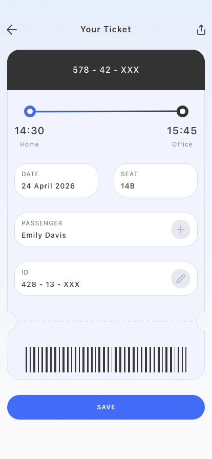 Public Transport Mobile App UI Kit - Screenshot 5