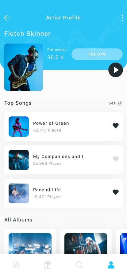 Music Player Mobile App UI Kit - Screenshot 4