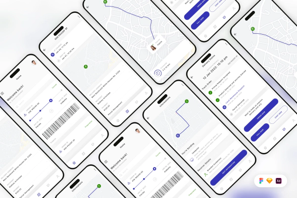 Parcel Tracking Mobile App UI Kit
