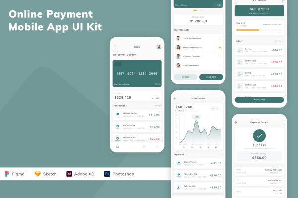 Online Payment Mobile App UI Kit