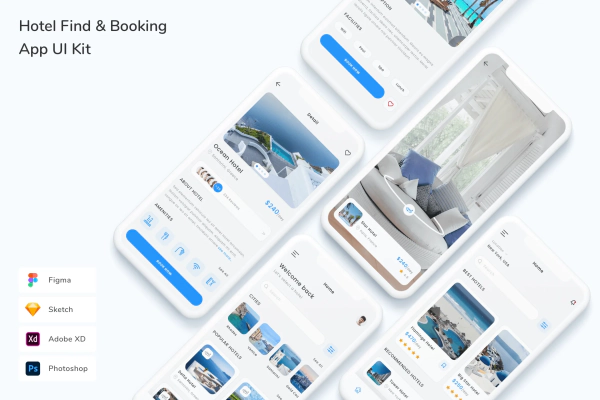 Hotel Find & Booking App UI Kit
