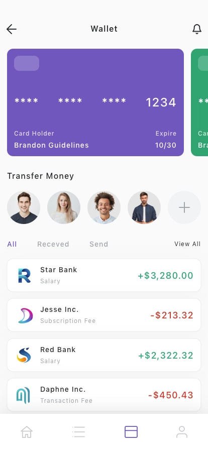 Finance & Wallet Mobile App UI Kit - Screenshot 2