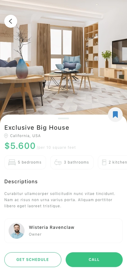 Real Estate Mobile App UI Kit - Screenshot 4