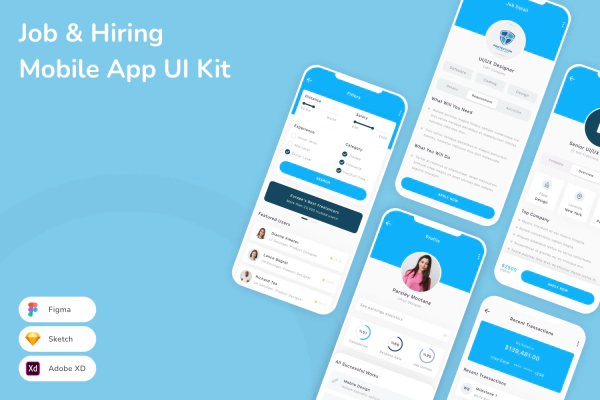 Job & Hiring Mobile App UI Kit