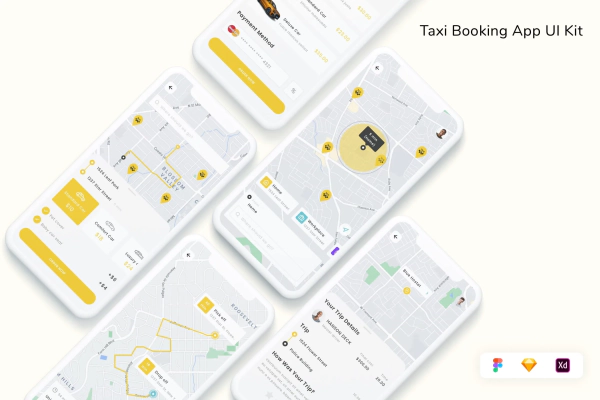 Taxi Booking App UI Kit