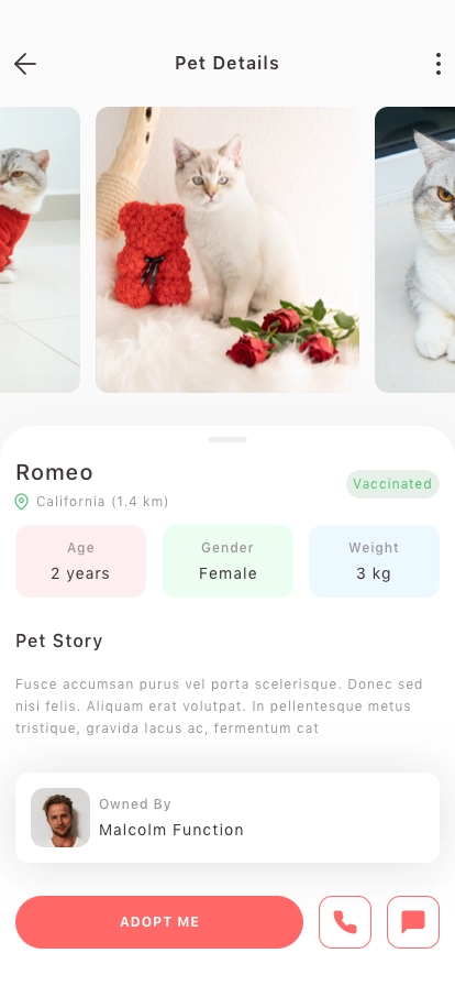 Pet Sharing Mobile App UI Kit - Screenshot 4