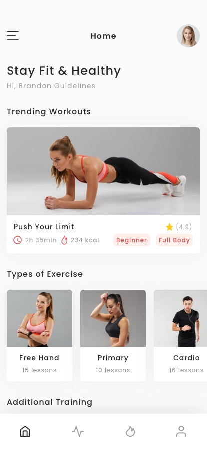 Fitness & Workout Mobile App UI Kit - Screenshot 2