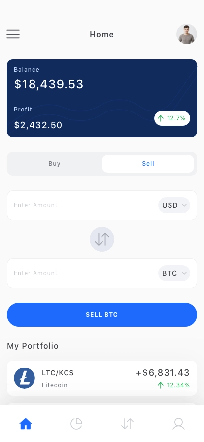 Cryptocurrency Mobile App UI Kit - Screenshot 3