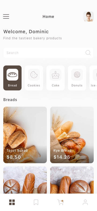 Bakery Shop Mobile App UI Kit - Screenshot 1