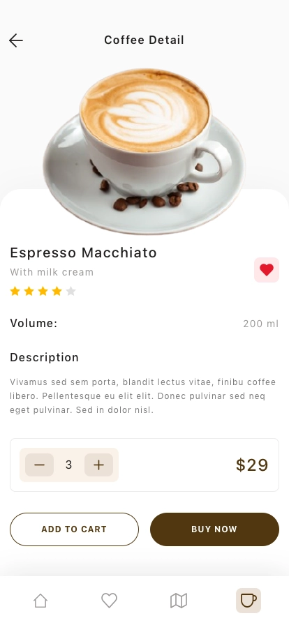 Coffee Shop Mobile App UI Kit - Screenshot 4