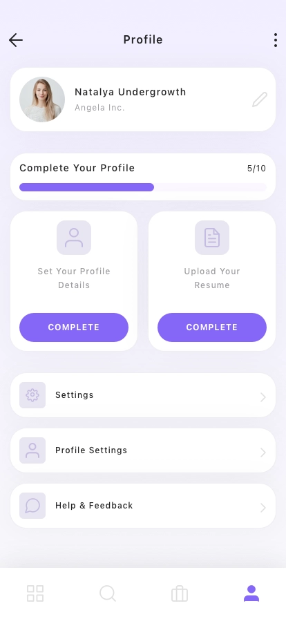 Job Search Mobile App UI Kit - Screenshot 4