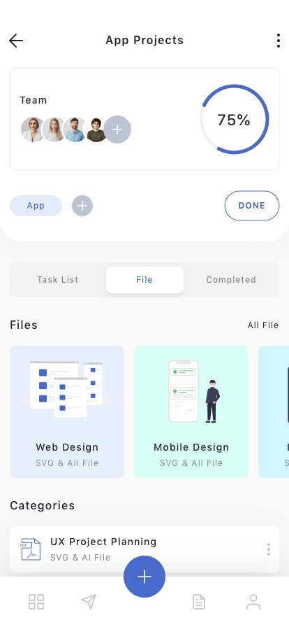 Project Management App UI Kit - Screenshot 4