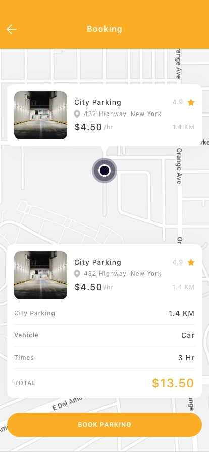 Parking Finder Mobile App UI Kit - Screenshot 3