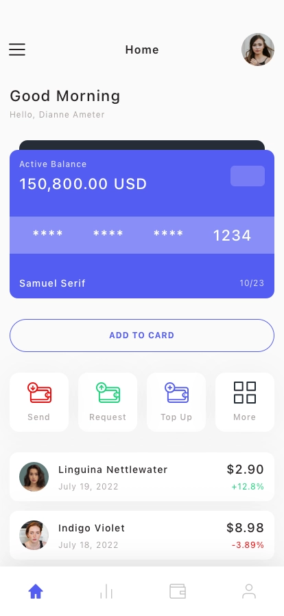 Finance & Wallet Mobile App UI Kit - Screenshot 3