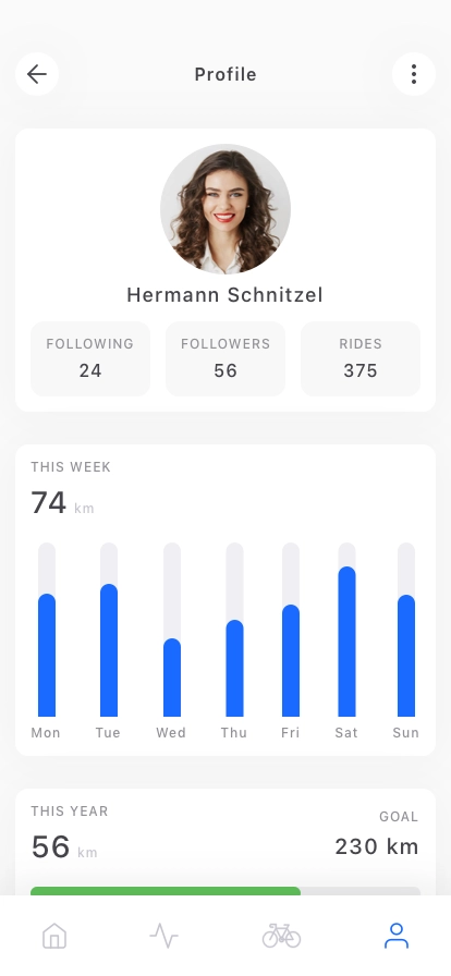 Cycling Mobile App UI Kit - Screenshot 4