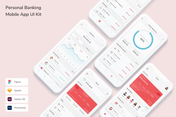 Personal Banking Mobile App UI Kit
