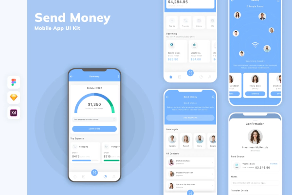Send Money Mobile App UI Kit