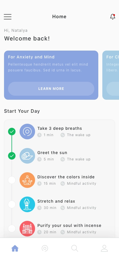 Wellness & Meditation Mobile App UI Kit - Screenshot 3