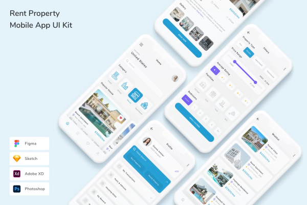 Rent Property Mobile App UI Kit
