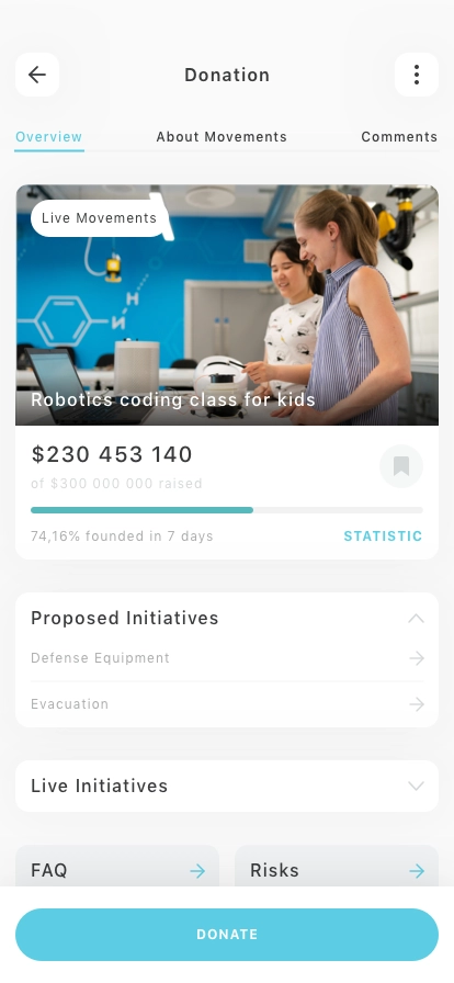 Crowdfunding Platform Mobile App UI Kit - Screenshot 2