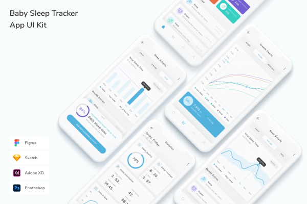 Baby Sleep Tracker App UI Kit