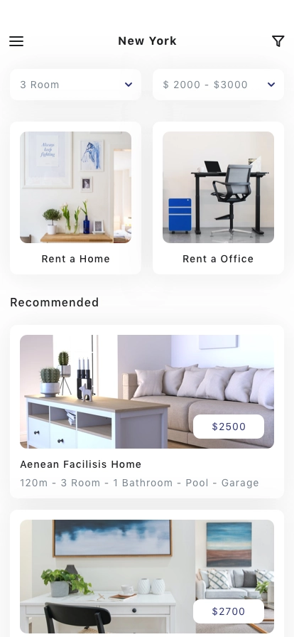 Home Rent Mobile App UI Kit - Screenshot 3