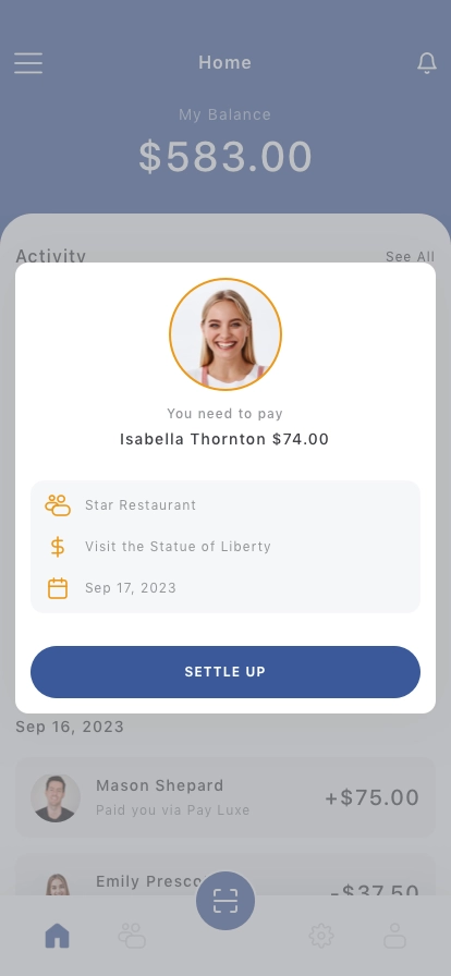 Split Bill Mobile App UI Kit - Screenshot 2