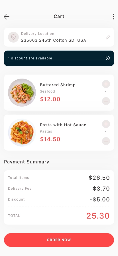 Food Delivery Mobile App UI Kit - Screenshot 5