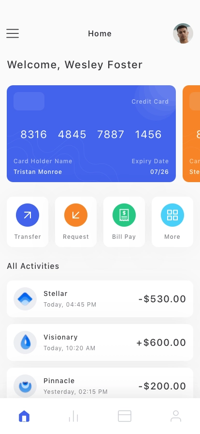 Finance Banking Mobile App UI Kit - Screenshot 2