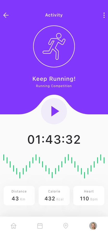 Activity Tracker Mobile App UI Kit - Screenshot 3