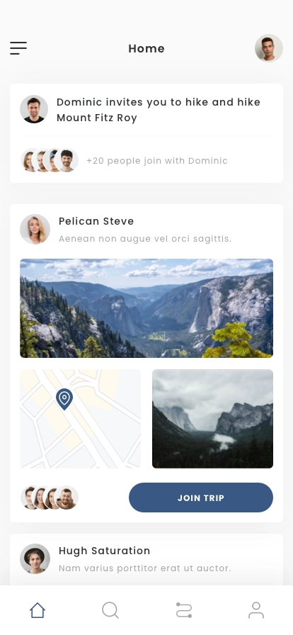 Hiking Trip Mobile App UI Kit - Screenshot 3