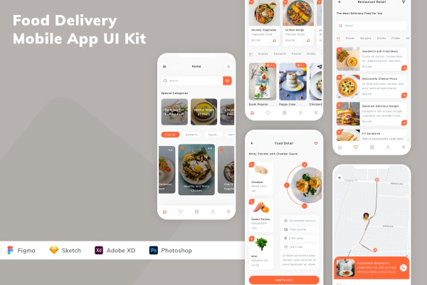 Food Delivery Mobile App UI Kit