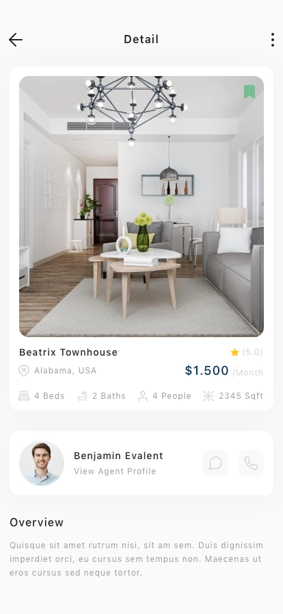 Real Estate Mobile App UI Kit - Screenshot 2