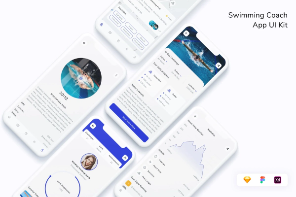Swimming Coach App UI Kit