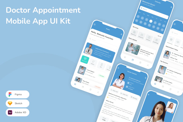 Doctor Appointment Mobile App UI Kit