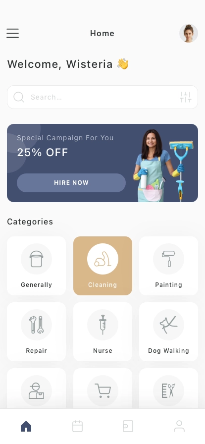 Home Cleaning Mobile App UI Kit - Screenshot 3