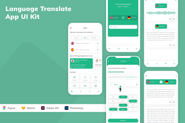 Language Translate App UI Kit