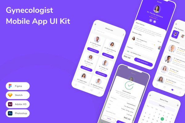 Gynecologist Mobile App UI Kit