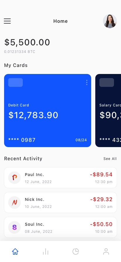 Banking Solutions Mobile App UI Kit - Screenshot 1