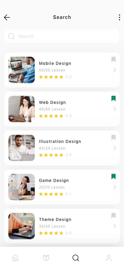 Online Learning Mobile App UI Kit - Screenshot 3