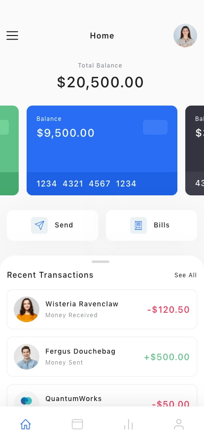 Personal Banking Mobile App UI Kit - Screenshot 1