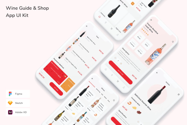 Wine Guide & Shop App UI Kit